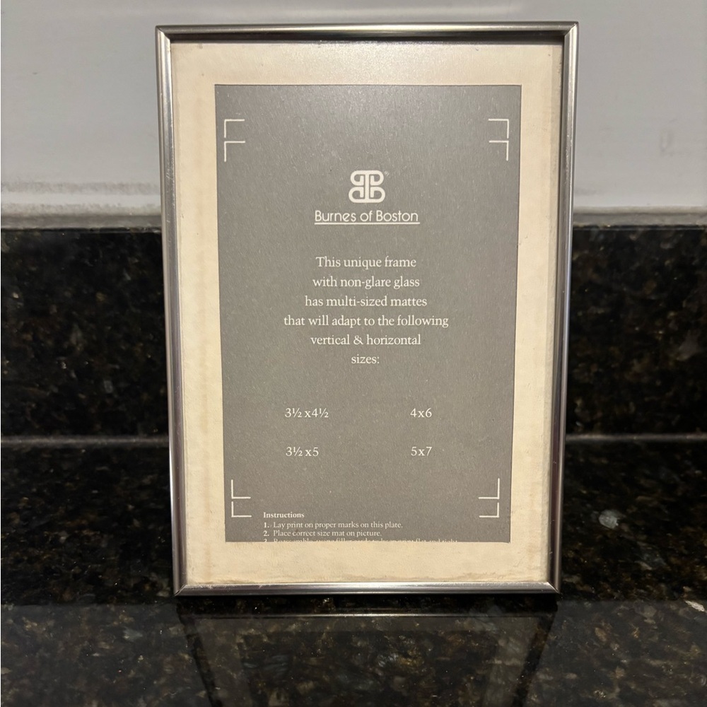 Vintage Burnes of Boston Silver-tone picture frame